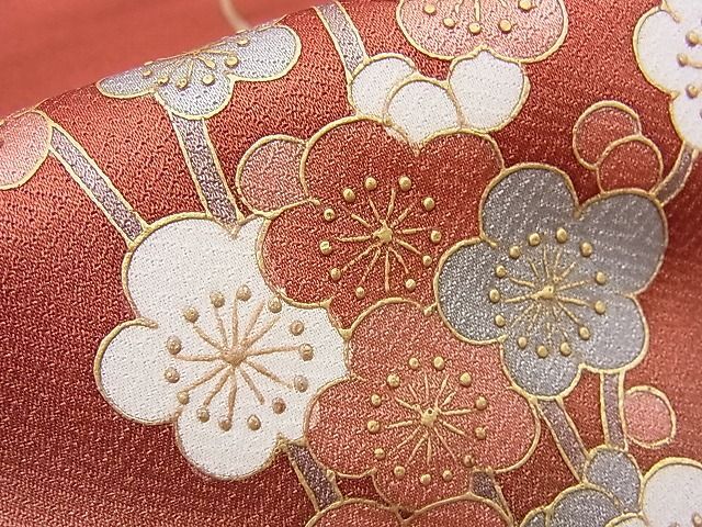 平和屋野田店■訪問着　刺繍　松竹梅　菊　暈し染め　金彩　逸品　n-hj9352_画像6