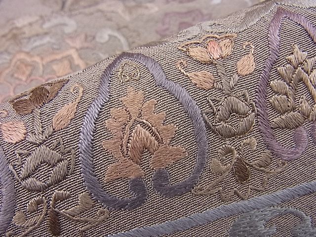 平和屋野田店■豪華色留袖 総刺繍 更紗花唐草文 金糸 逸品 n-gh6762の画像7