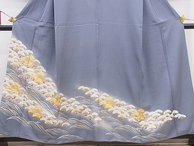  flat peace shop Noda shop # gorgeous color tomesode piece embroidery Hamamatsu writing .. dyeing gold paint excellent article n-hj9421