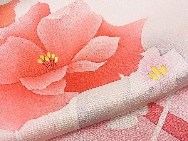 平和屋野田店■訪問着　刺繍　枝花文　暈し染め　逸品　n-sa4249_画像5