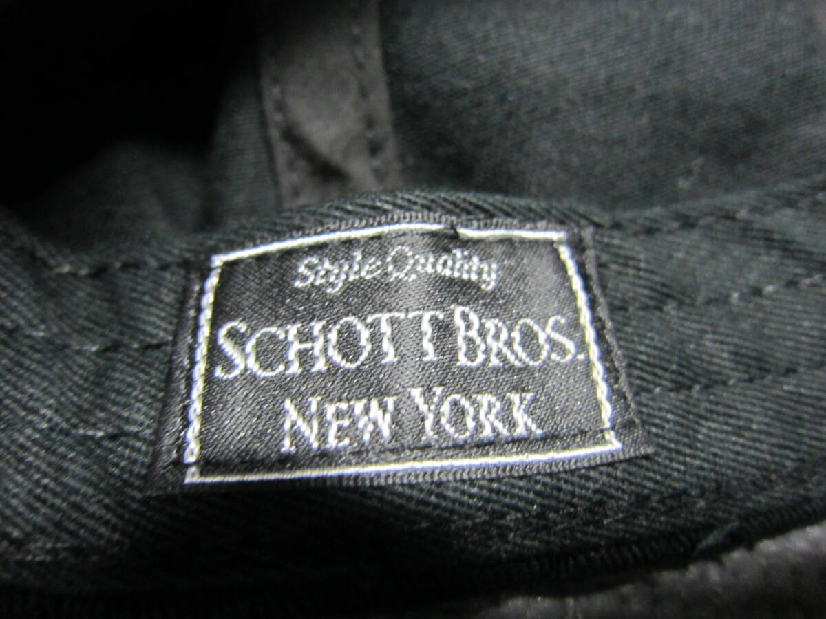 Schott N.Y.C ショット キャップ 帽子 黒 57～60cm S2403Cの画像6