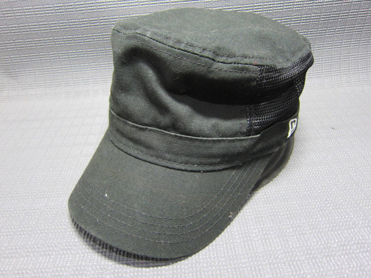 NEW ERA ニューエラ　メッシュ　ワークキャップ　帽子　黒　60.6cm　S2403C_画像1