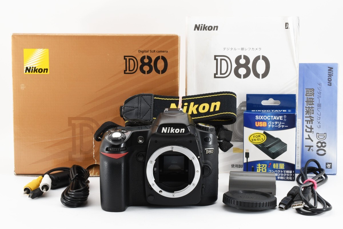 ★良品 動作確認済★ NIKON ニコン D80 箱 説明書付き デジタル ボディ #C470