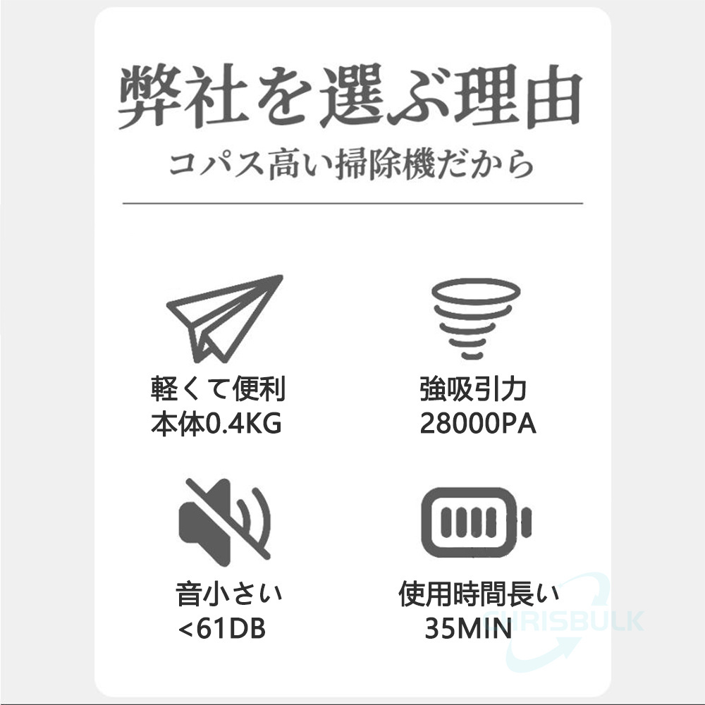 1円 掃除機 コードレス 充電式 強力吸引力 28000pa スティック型 サイクロン式 小型 コンパクト 軽量 ハンディクリーナー 女性 車両用_画像6