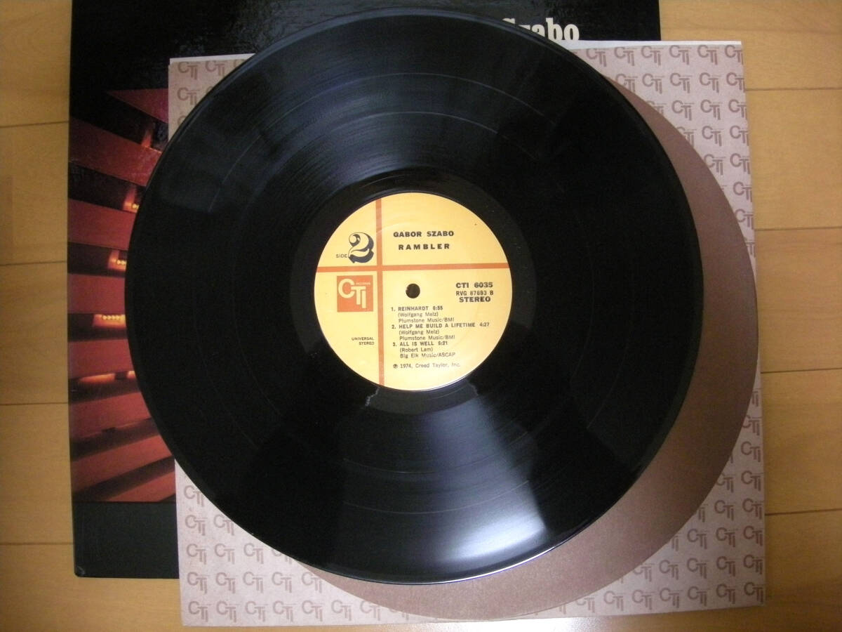 ガボール・ザボ【1974年 US盤 ORIG LP】GABOR SZABO Rambler | CTI Records CTI 6035 (VAN GELDER刻印 / オリジナル / ジャズギター_画像8