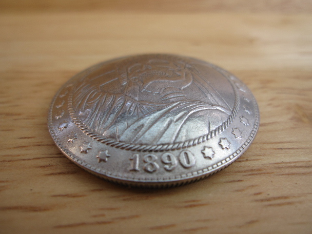 コンチョ　モルガンダラー　イミテーションコイン　レプリカ　スカル　自由の女神　D　３８ｍｍ_画像2