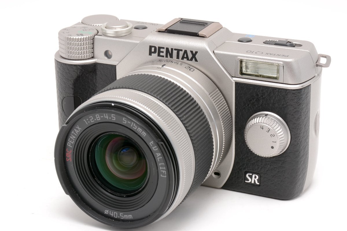 【ジャンク品/外観美品】PENTAX ペンタックス Q10 ズームレンズキット 標準ズーム 02 STANDARD ZOOM シルバー LENSKIT SILVER 12163 #4274_画像2