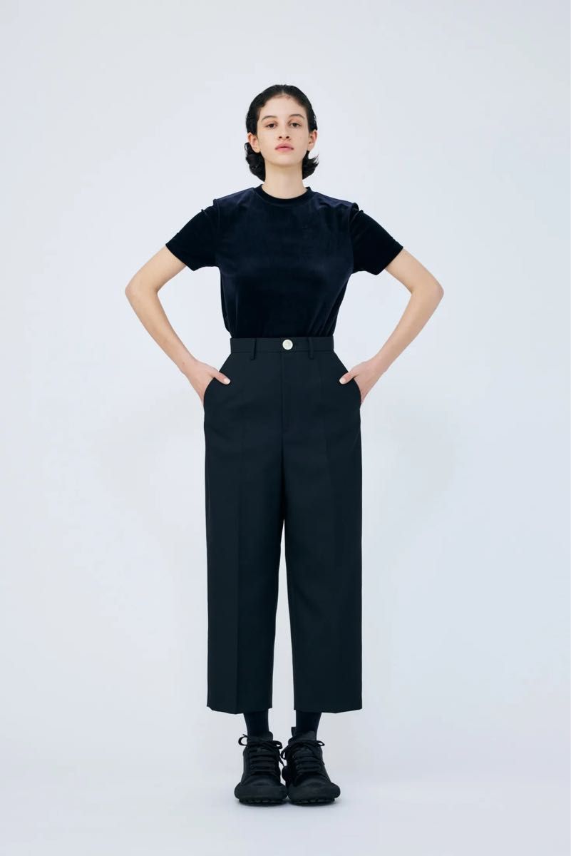 エンフォルド ENFOLD CROPPED TAPERED-TROUSERS テーパードパンツ