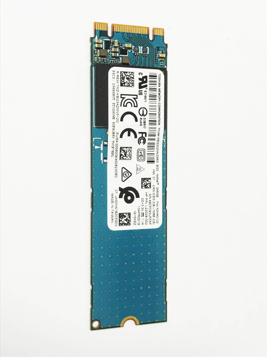 TOSHIBA M.2 NVMe 256GB KBG30ZMV256G SSD 動作確認済_画像1