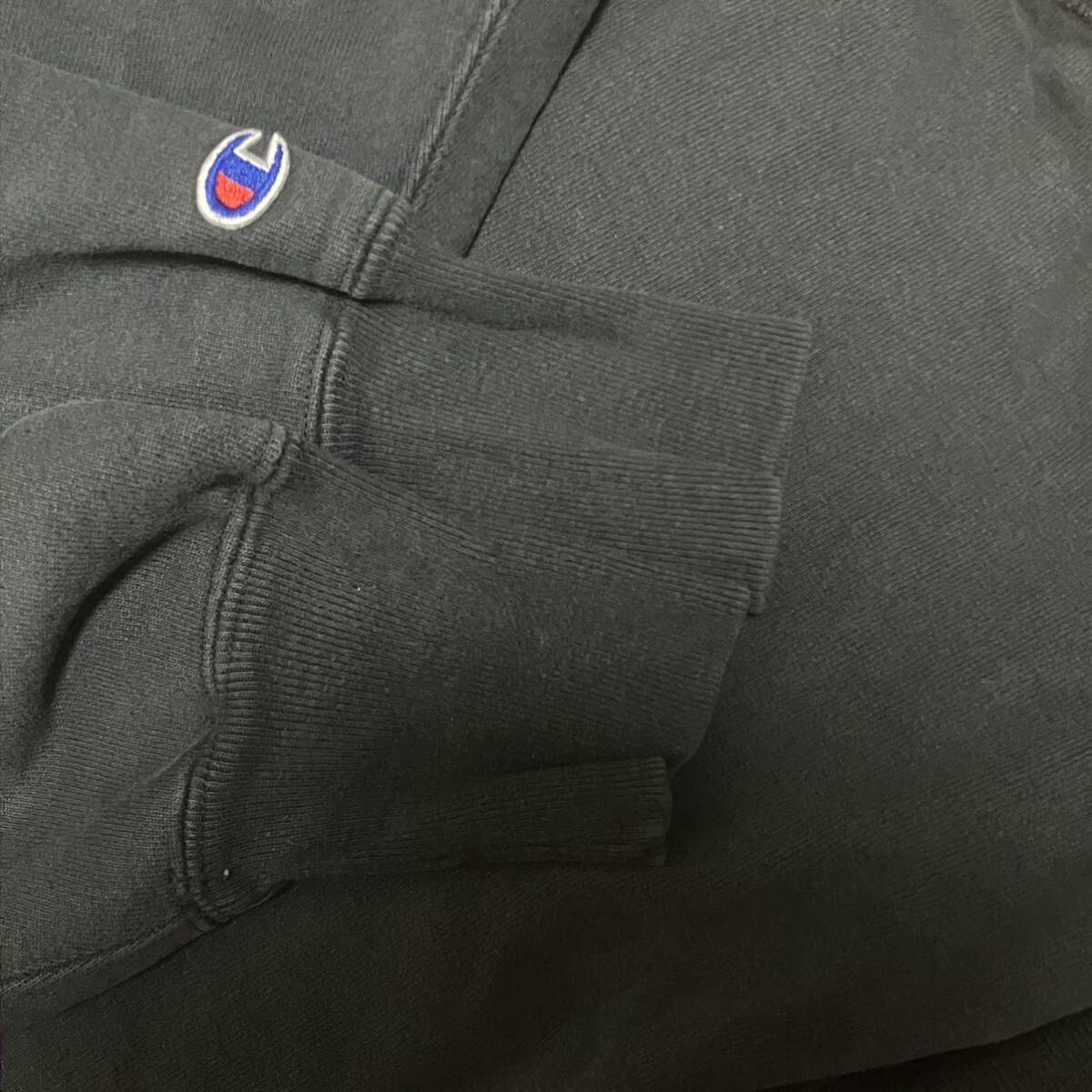 90s ビンテージ champion ブラック リバースウィーブ スウェット REVERSE WEAVE チャンピオン USA製 ビンテージ XL 黒_画像4