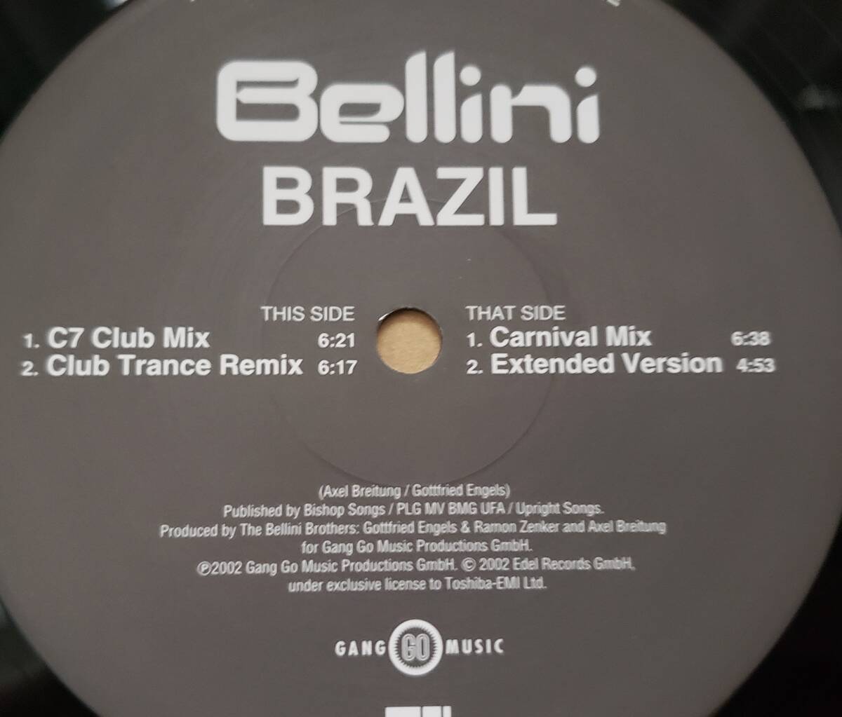 [古12inch] Bellini - Brazil / Promo / 国内プロモ / Trance / House / 2002 / MST / Red Monster / Ramon Zenker_画像1