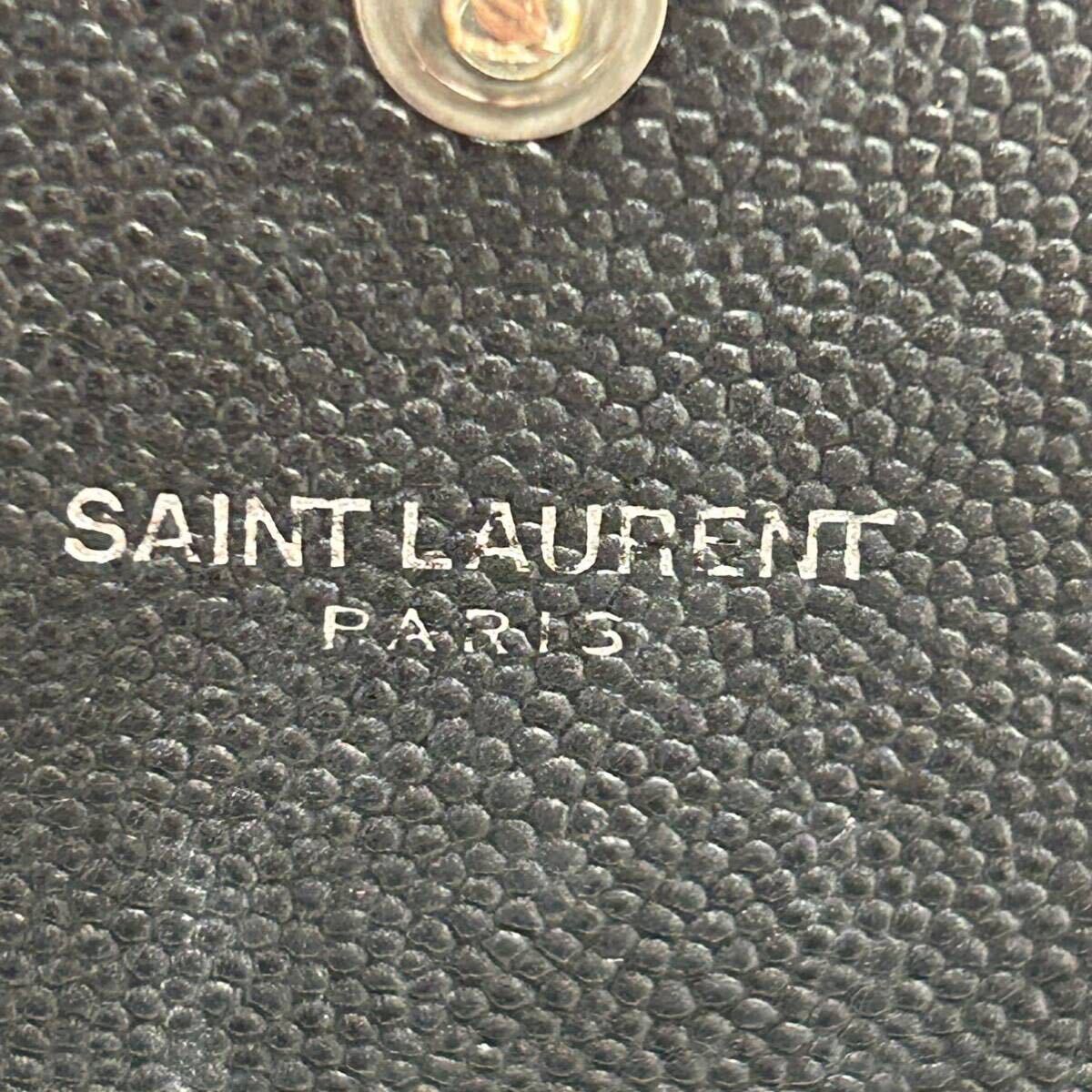 『美品人気モデル』SAINT LAURENT サンローラン 長財布 ロングウォレット YSL レザー 黒 ブラック レディース キルティング_画像10