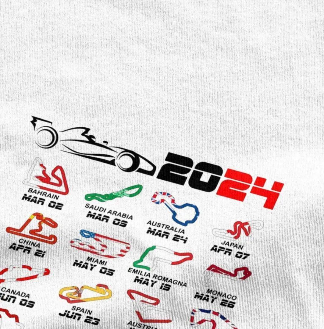 F1　フォーミュラ１　GP　世界選手権　カレンダー　レーシング　鈴鹿サーキット　2024　数量限定　Tシャツ　M_画像2