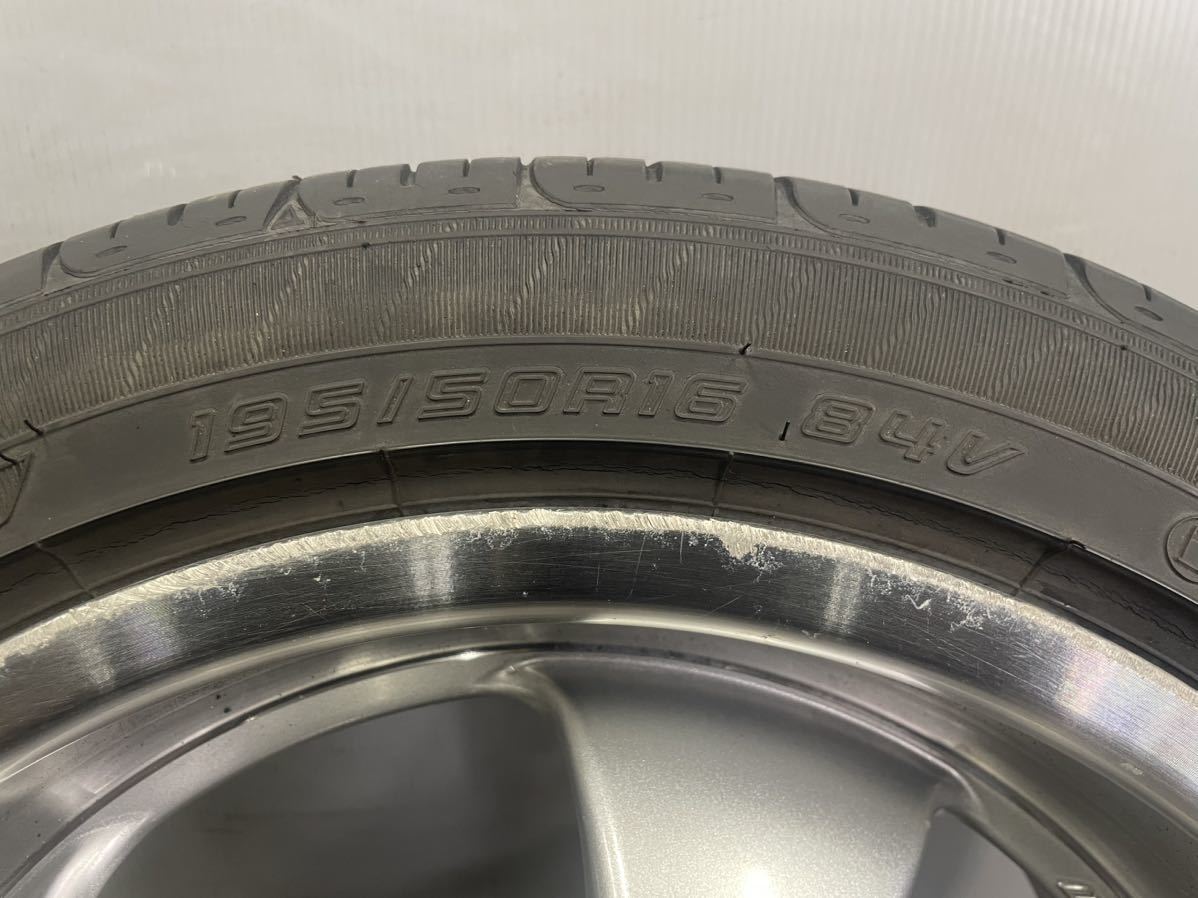 WORKアルミ 16インチ[商品番號7342] 16×7JJ ＋50 H4 PCD100 ダンロップ ENASAVE EC203 195/50R16(84V) 2017年制 4本セット 深リム