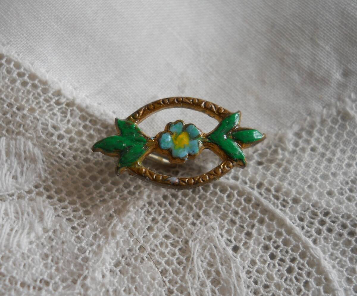  Britain antique ultimate small size . legume as with small Victoria n brooch giroshe enamel open Work myosotis doll size 