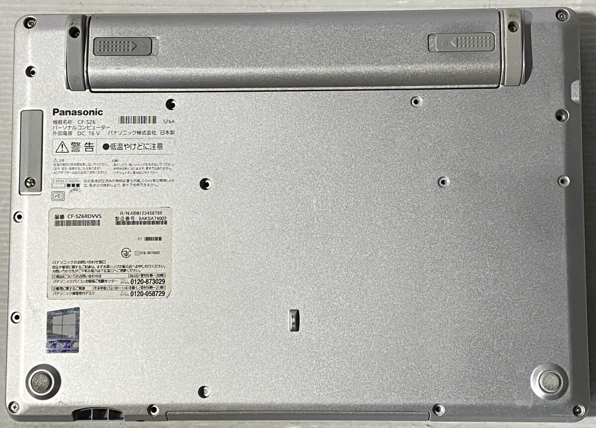 Bios 起動確認済み Panasonic CF-SZ6 Intel Core i5-7300U メモリ8GB 12.1インチ ジャンク241_画像7