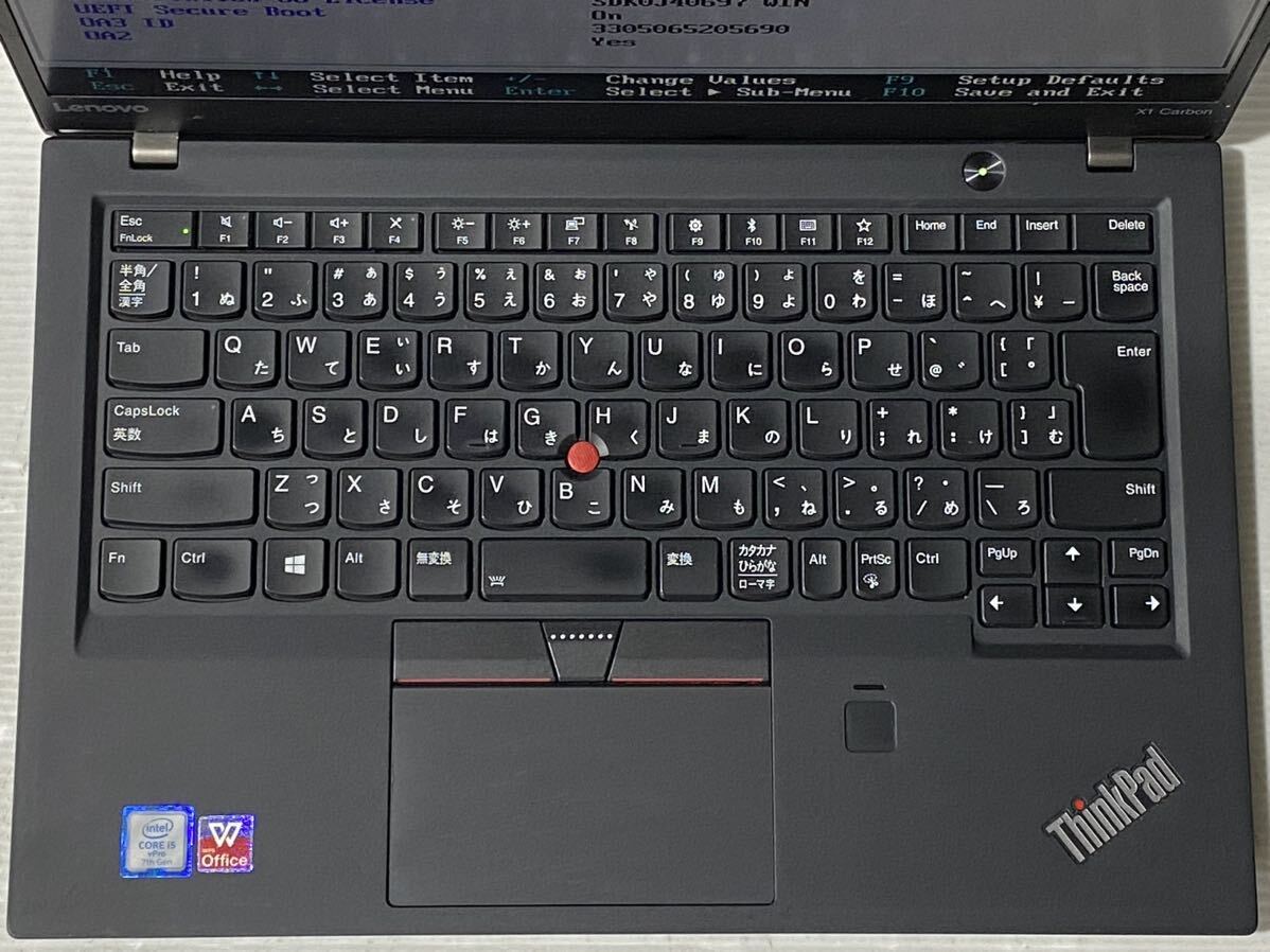 LEOVO ThinkPad X1 Carbon Corei5-7300Uメモリ16GB 14 インチ ジャンク219_画像2
