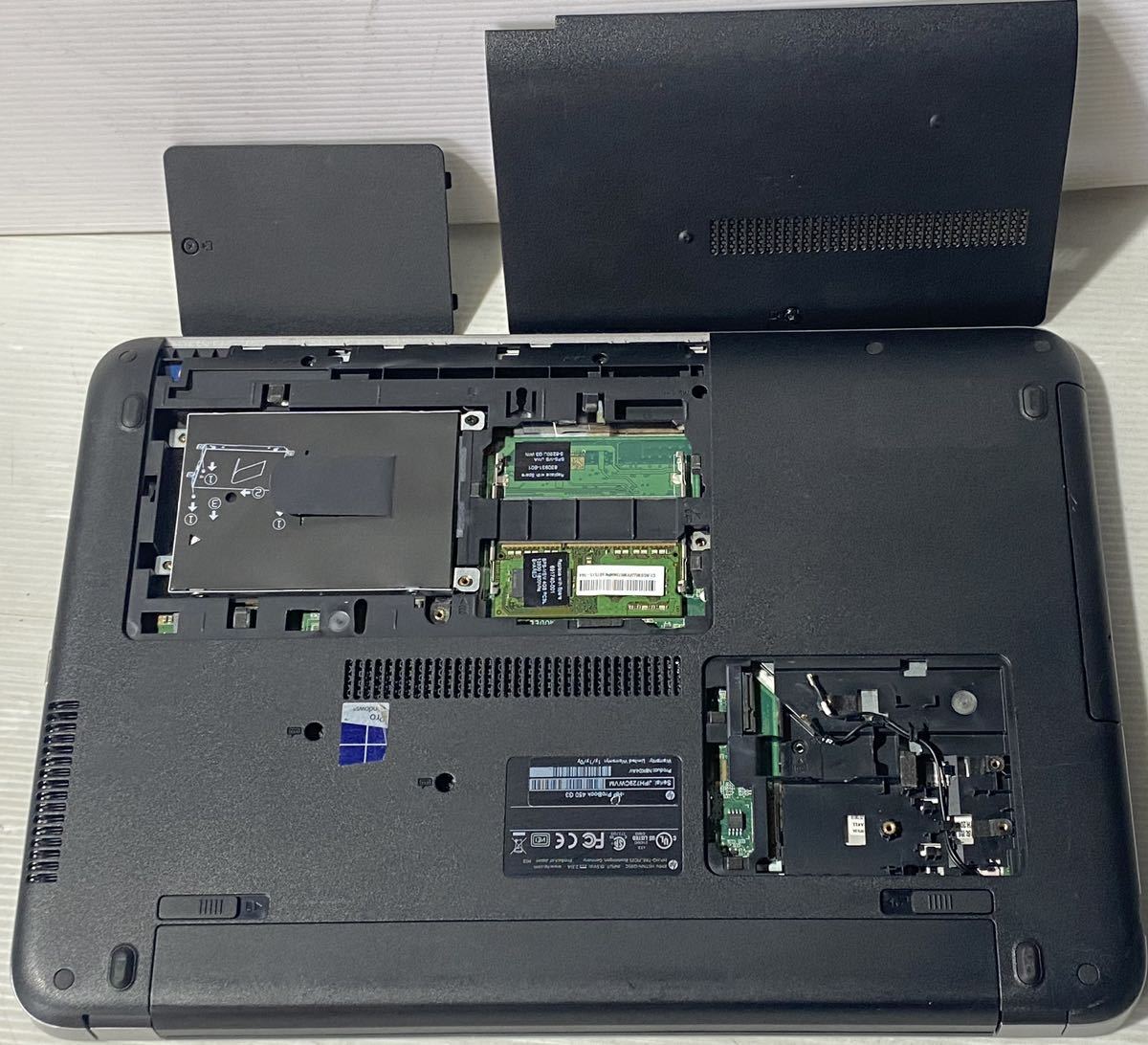 液晶不良 起動不良 HP ProBook 450 G3 i5メモリ4GB/500GB/15.6インチ ジャンク159_画像4