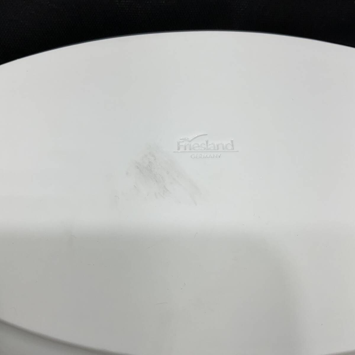 【未使用】ドイツ フリースラント オーバルプレート オーバル皿 約33cm 深皿 ホワイト アンティーク 骨董 食器 Friesland(C1103)の画像8