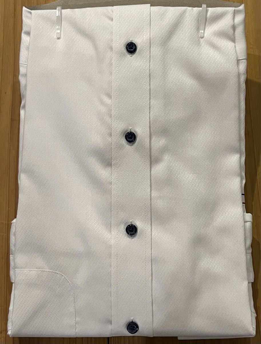 マリークレール ワイドカラー ドレスシャツ ホワイト 39-78