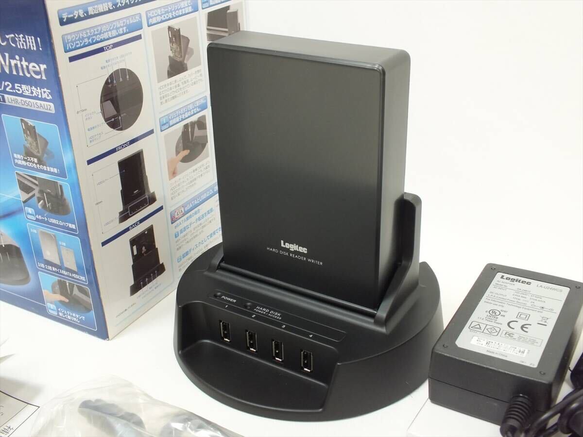 ■未使用①■LOGITEC ロジテック LHR-DS01SAU2■HDDリーダー/ライター■外付けHDDユニット■eSATA＆USB2.0接続■HUB機能付 クレードル型■_画像6