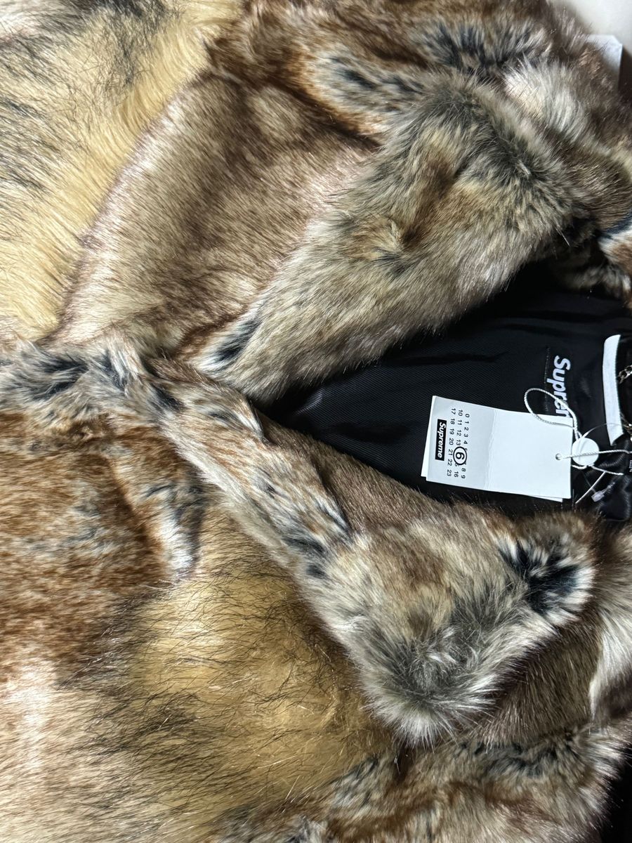 Supreme x MM6  Patchwork Faux Fur Coat