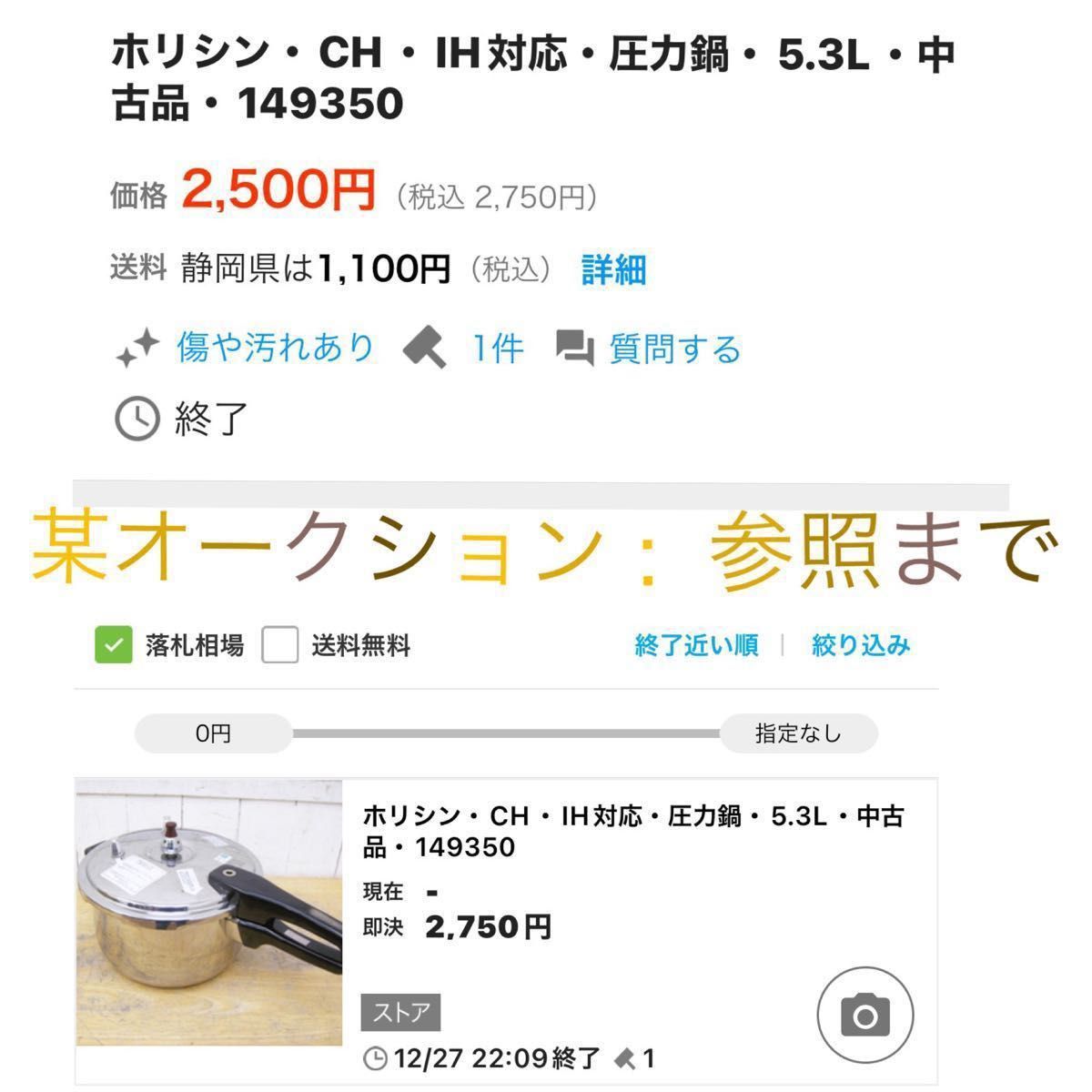 【限定セール】未使用★省エネクッカー マルセイユ 圧力鍋 22cm 5.3l☆ IH ガス オール熱源対応 長期保管