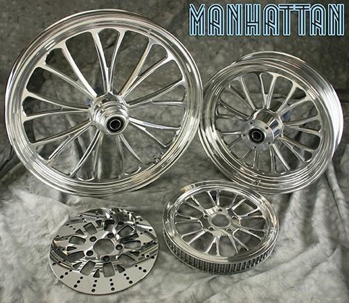 ★2000～2020年 21×3.5 ツアラーモデル ULTIMA Manhattan Polished フロントホイール ハーレー ポリッシュ ロードグライド 37-623の画像5