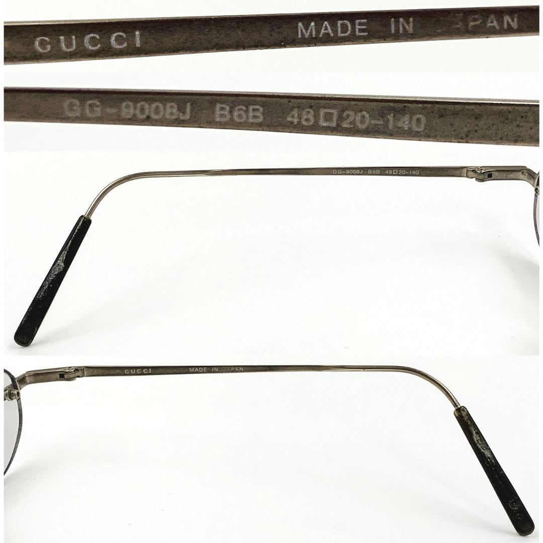 GUCCI GG-9008J B6B グッチ 度入り 眼鏡 メガネフレーム リムレス ケース付き _画像5