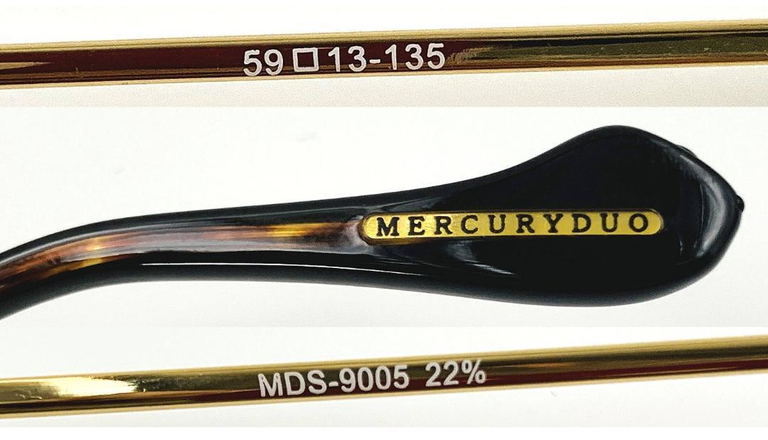 MERCURYDUO MDS-9005 マーキュリーデュオ 度入り サングラス メタルフレーム ティアドロップ アジアンフィット UVカットレンズ ケース付き_画像6