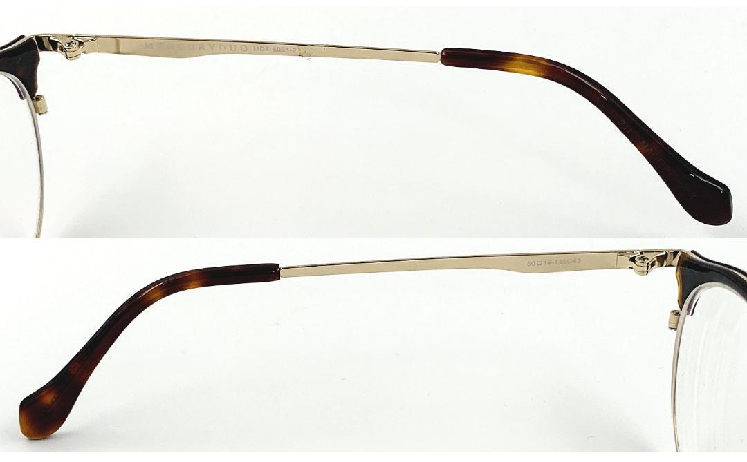 MERCURYDUO MDF-6031-2 マーキュリーデュオ メガネフレーム ブロー タイプ レディース サーモント 眼鏡 ケース付き_画像5