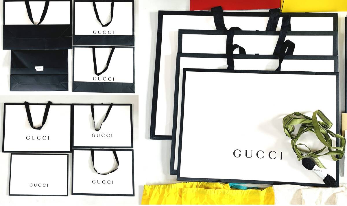 1円～ GUCCI 空箱 ラッピングブック ショッパー袋 など まとめて グッチ アディダス コラボ _画像9