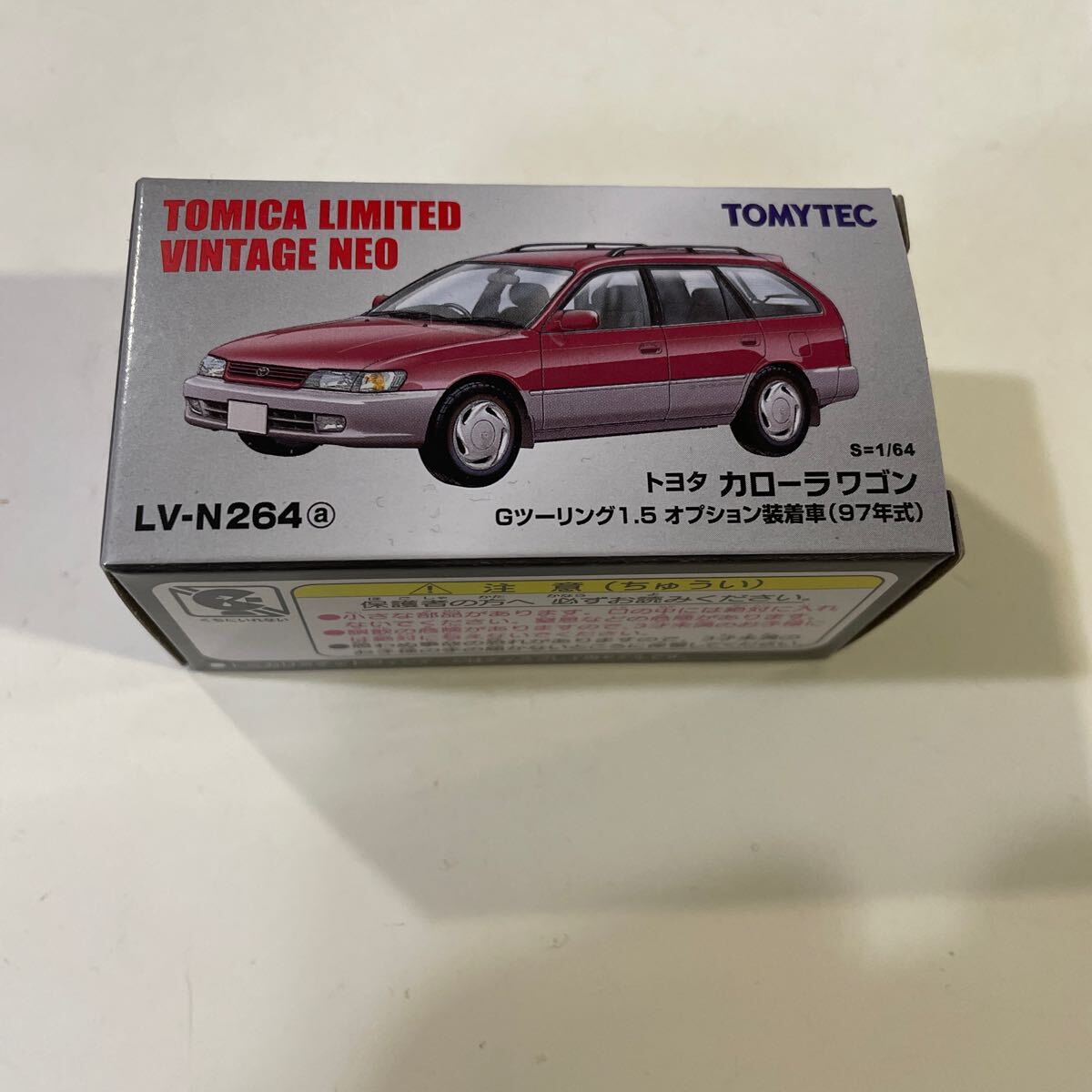 トミカリミテッドヴィンテージ トヨタ カローラワゴン Gツーリング 1.5 オプション装着車 97年式 LV-N264a未開封品です。外箱に擦れ傷有_画像1