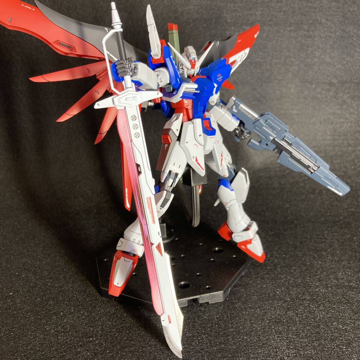 HGCE 1/144 デスティニーガンダム SpecⅡ 塗装済改修完成品 スペック2 SEED スタンド付き_画像1