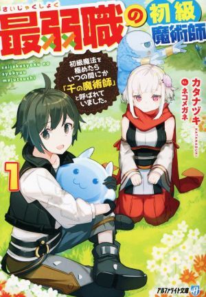 最弱職の初級魔術師(１) 初級魔法を極めたらいつの間にか「千の魔術師」と呼ばれていました。 アルファライト文庫／カタナヅキ(著者),ネコ_画像1