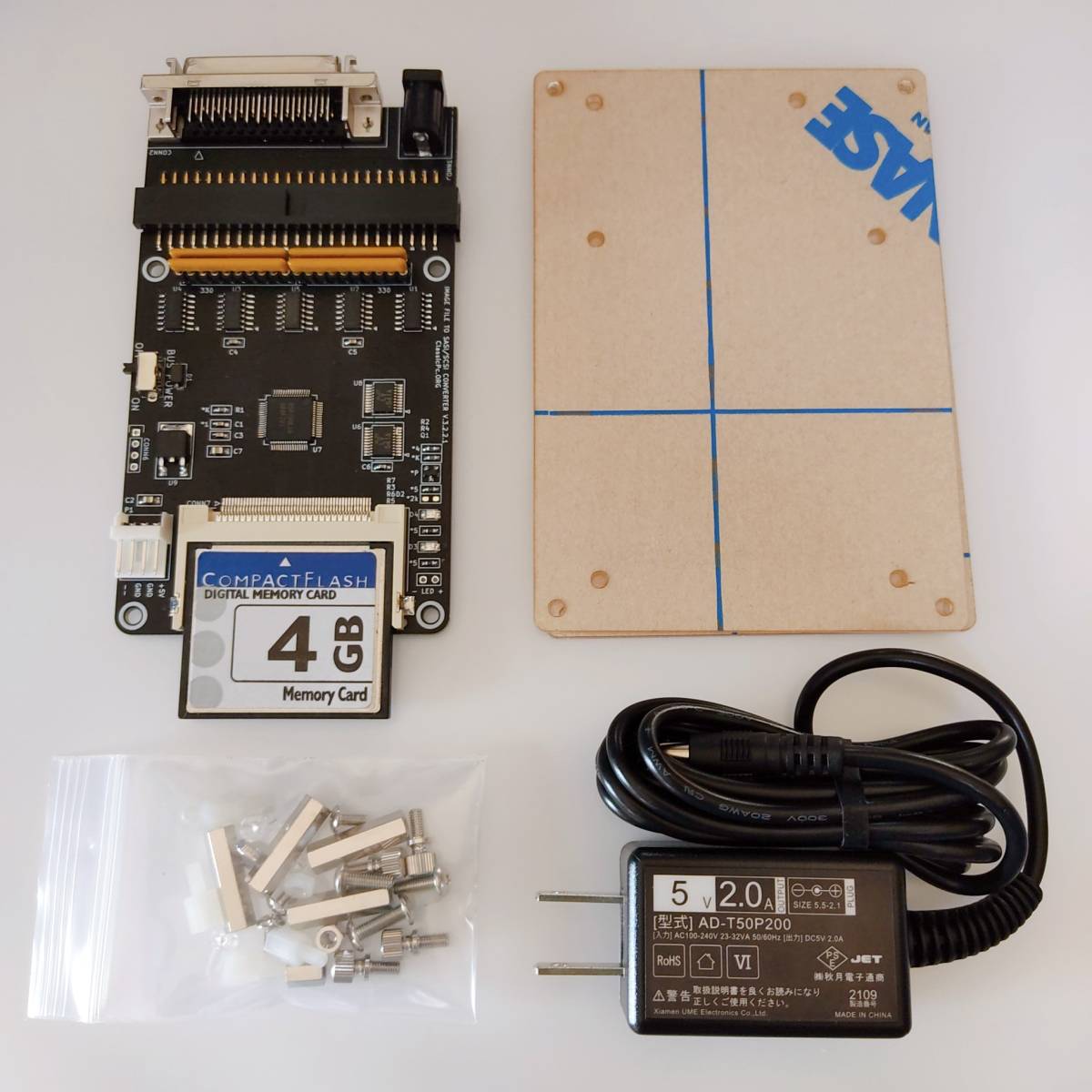 PC-98シリーズ用 SCSI HDDの替わりにCFカードを接続する変換機「変換番長PRO V.3.2.2.6 外付け」+設定済CF4GB【サークルさん頒布終】
