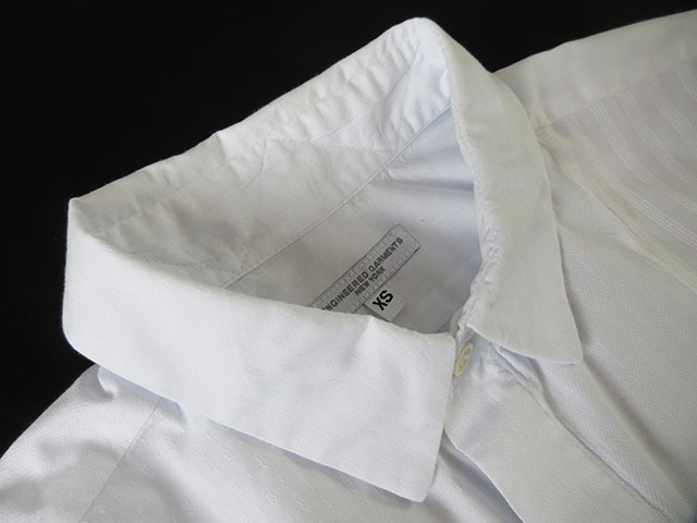 エンジニアードガーメンツ★2022ss★希少!≪税込定価 29,700円≫Combo Short Collar Shirt - Pima Cotton Small Diamond Dobby/White【XS】_画像7