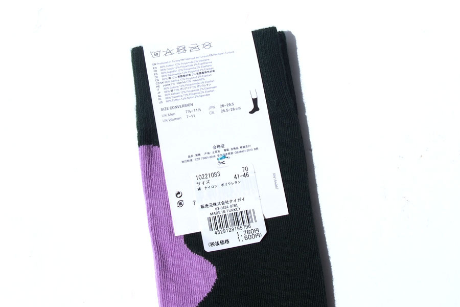 送料無料★新品｜未使用｜ハッピーソックス｜happy socks｜クルー丈カジュアルソックス｜ウェーブ柄｜Dark Green　Wave Sock｜10221083_画像5