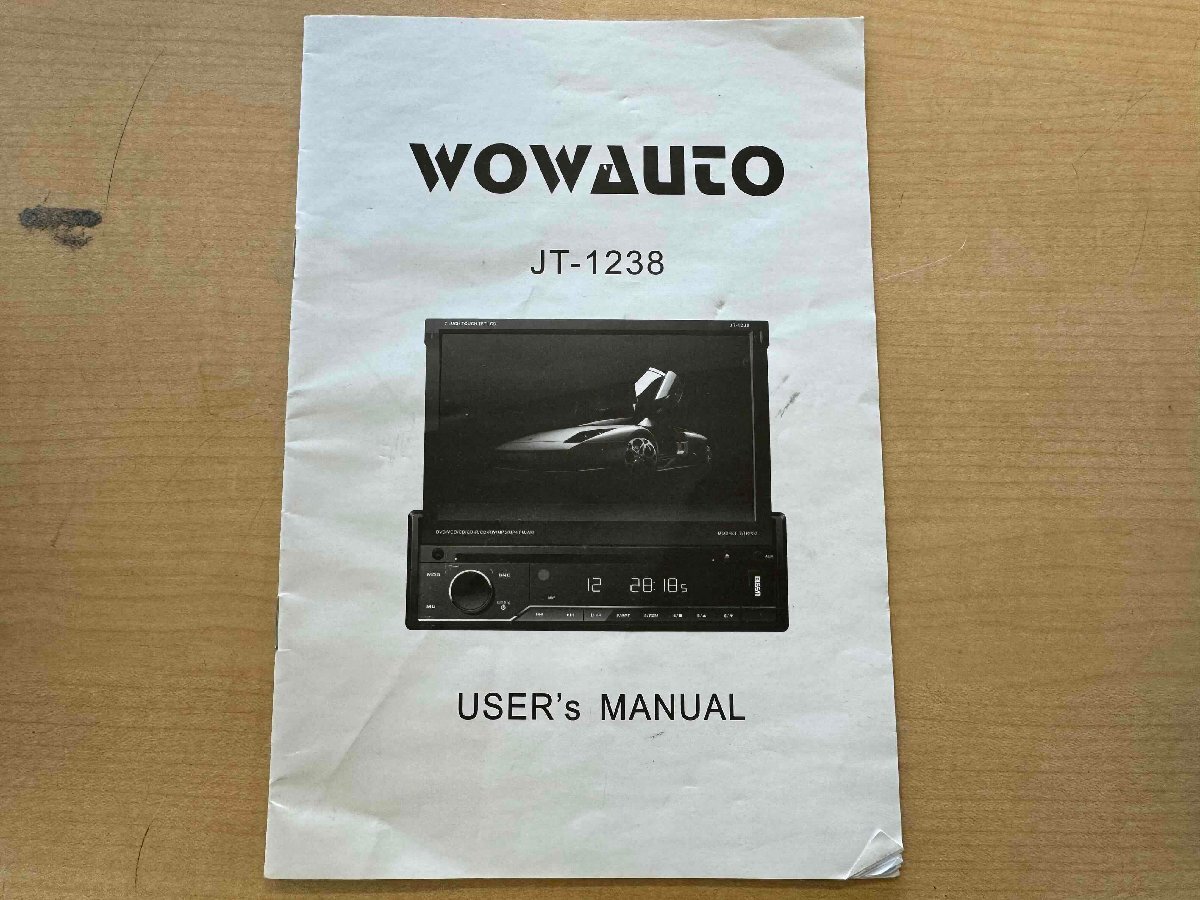  утиль / прекрасный товар б/у *WOWAUTO 7 дюймовый DVD плеер *JT-1238* встроенный в панель / аудио /AUX/USB* шнур электропитания / корпус / дистанционный пульт / информация 