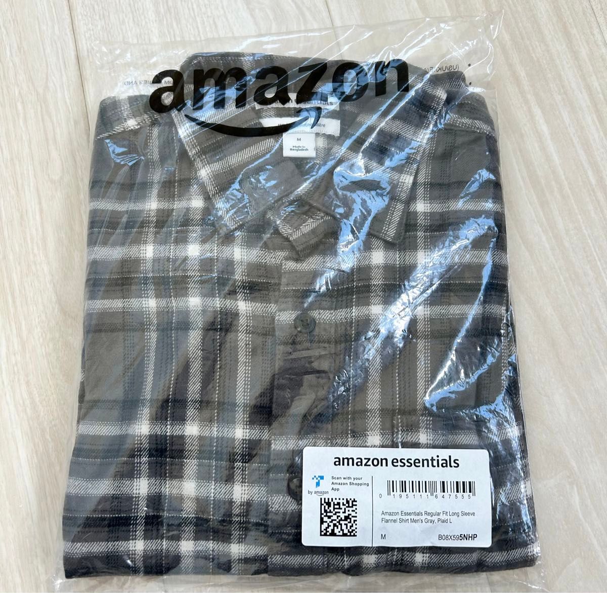 Amazon Essentials フランネルシャツ 長袖 メンズ　チェック柄 長袖シャツ チェック チェック柄 シャツ