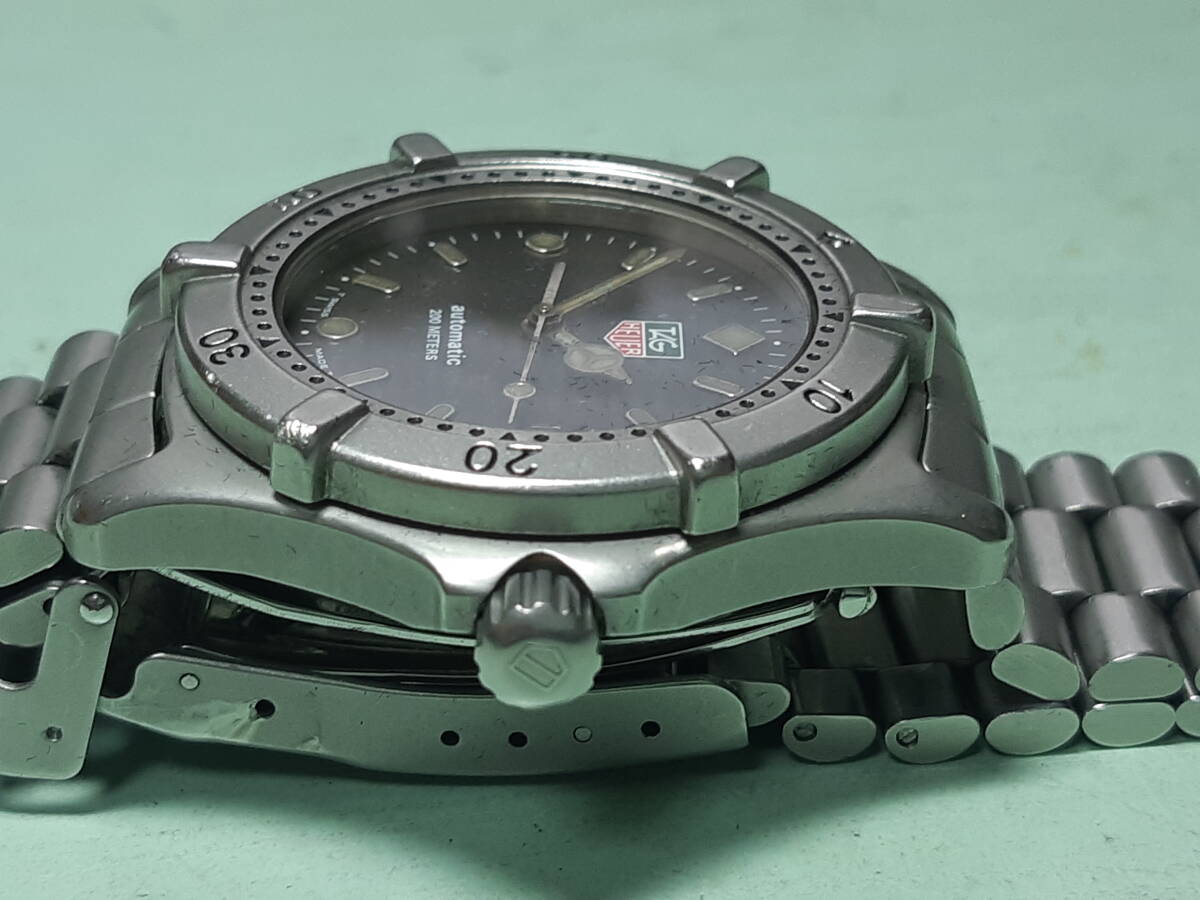  Junk TAG Heuer self-winding watch black face 200M waterproof SS sapphire crystal glass original breath 