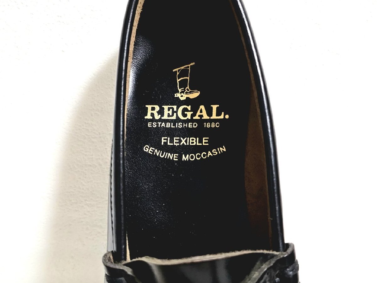 【未使用】 REGAL リーガル ローファー 23.5cm ブラック 革靴 学生靴 通勤 普段使い レディース_画像7