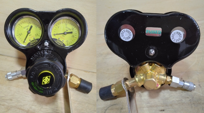 美品 / TANAKA ガス切断機セット 関西式 乾式安全器内蔵 アセチレン 酸素 調整器_画像5