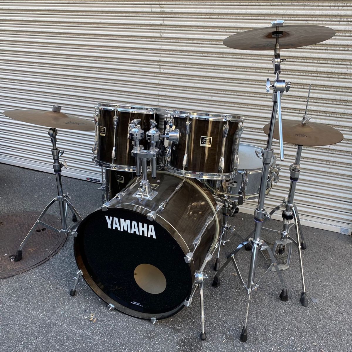 U901-O18-3202◆引取歓迎 ドラムセット YAMAHA Stage Custom UNICORN batter bass snare STT612S SFT6166 SBD622S SD-246A/Zildjian ZBT ②の画像1