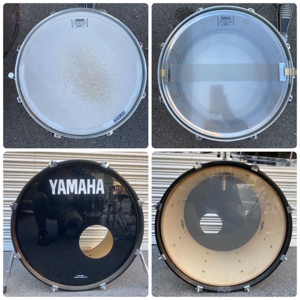 U901-O18-3202◆引取歓迎 ドラムセット YAMAHA Stage Custom UNICORN batter bass snare STT612S SFT6166 SBD622S SD-246A/Zildjian ZBT ②の画像6