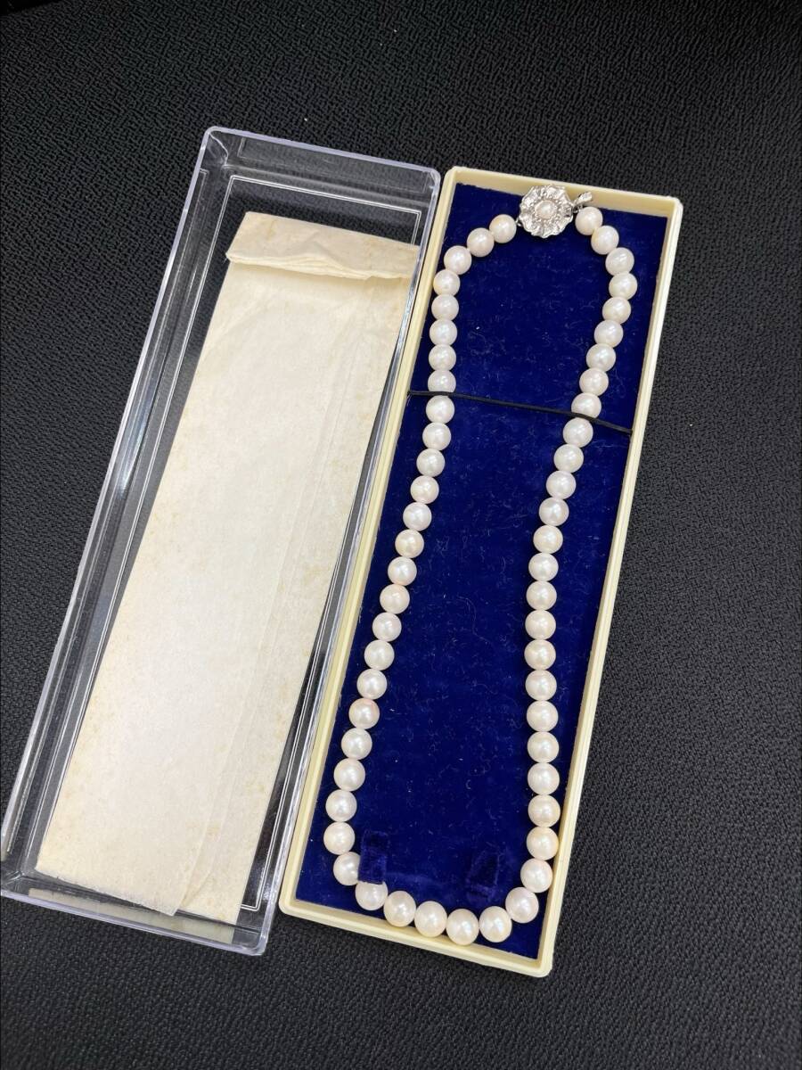 #5418A　真珠 パール ネックレス SILVER刻印含む 6本大量おまとめセット 淡水 二連 2連 五連 5連_画像7