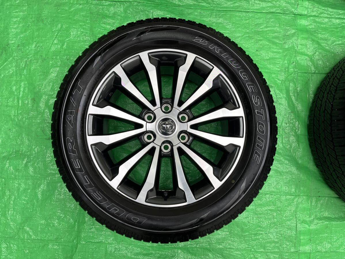 美品 150 後期 ランドクルーザー プラド 純正 アルミホイール 7.5J +25 PCD 139.7 265/55R19 ブリジストン ハイエース 流用_画像2