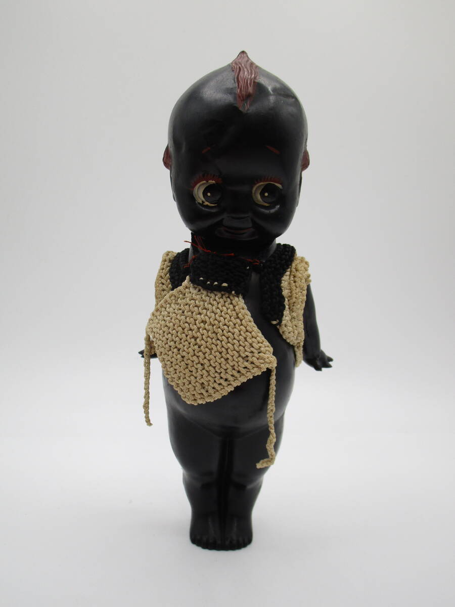 激レア　日本製　キューピー　人形　黒　ブラック　セルロイド　Made in Japan　（店　GG554