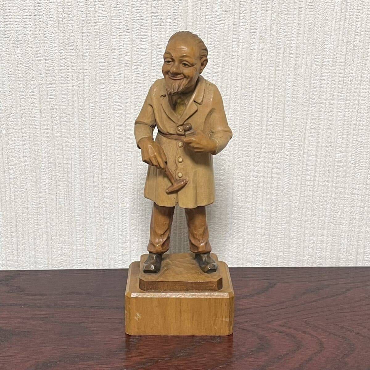 Vintage ANRI Naigai アンリ イタリア製 木彫りのドクター人形 木製 置物 ヴィンテージ インテリア 医者 医療 ディスプレイ レア
