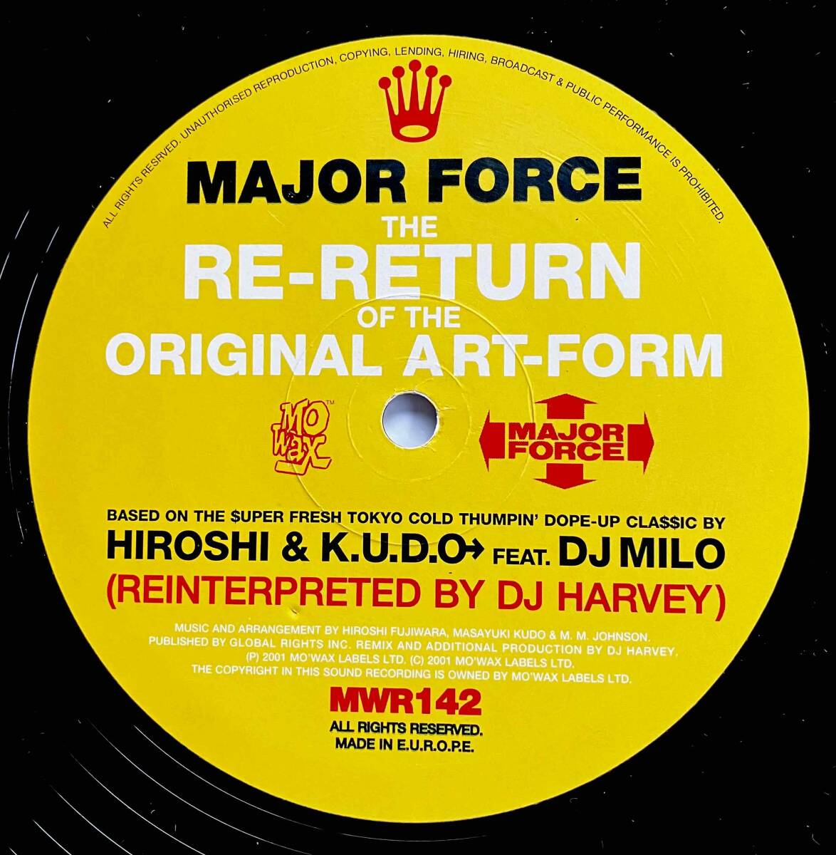 Major Force / The Re-Return Of The Original Art-Form【12''】2001 / UK & Europe / Mo Wax / MWR142 / 検索：333yen vinyl の画像3